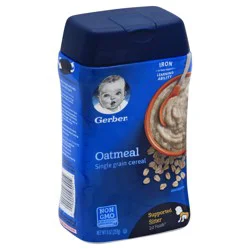 Gerber Baby Cereal 1st Foods, Grain & Grow, Oatmeal, Clean Label Project, 8 Oz