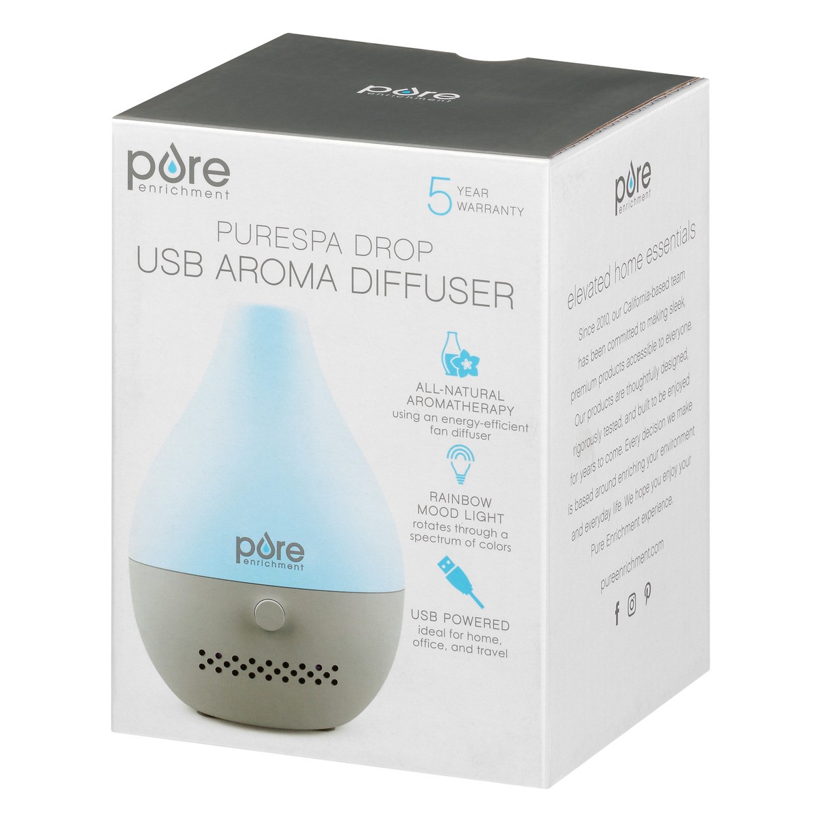 slide 2 of 9, Pure Enrichment USB Aroma Diffuser 1 ea, 1 ct