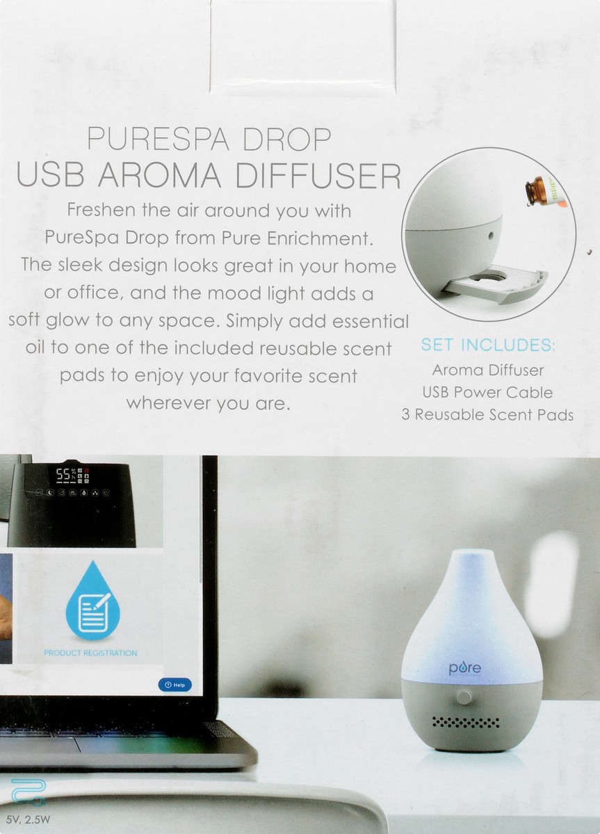 slide 3 of 9, Pure Enrichment USB Aroma Diffuser 1 ea, 1 ct