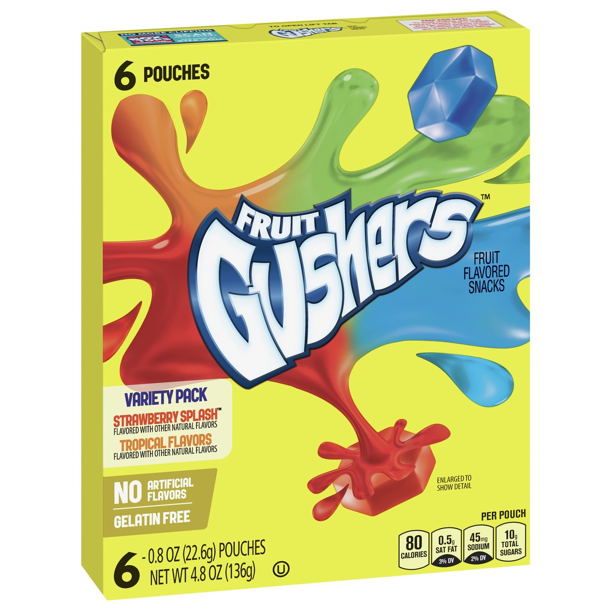 slide 2 of 9, Fruit Gushers Variety Pack Fruit Flavored Snacks - 6ct, 6 ct