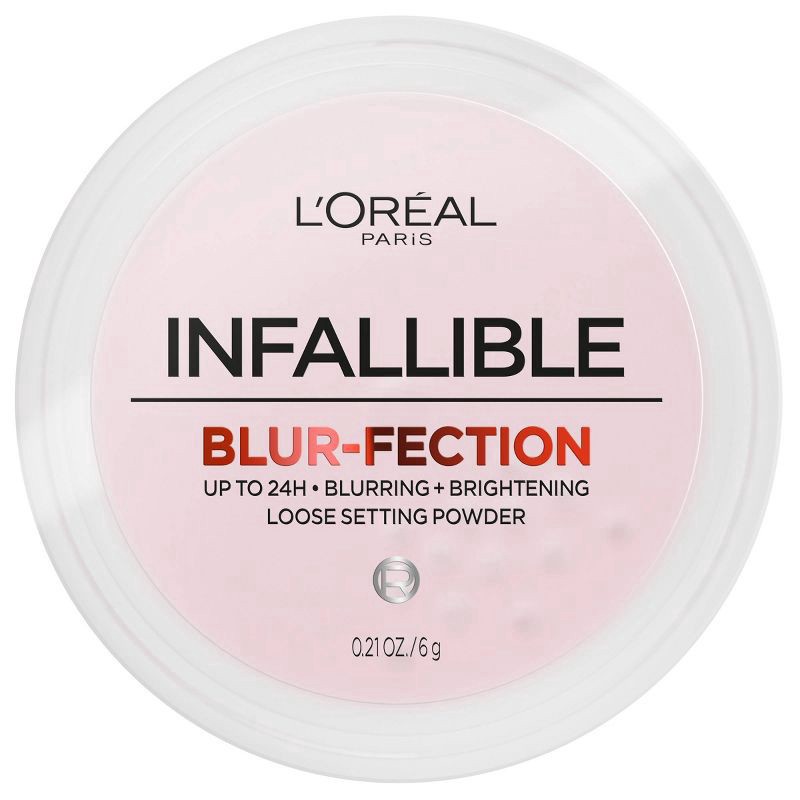 slide 1 of 10, L'Oréal 10 Pink Light Infallible Blur-Fection Loose Setting Powder 0.21 oz, 0.21 oz