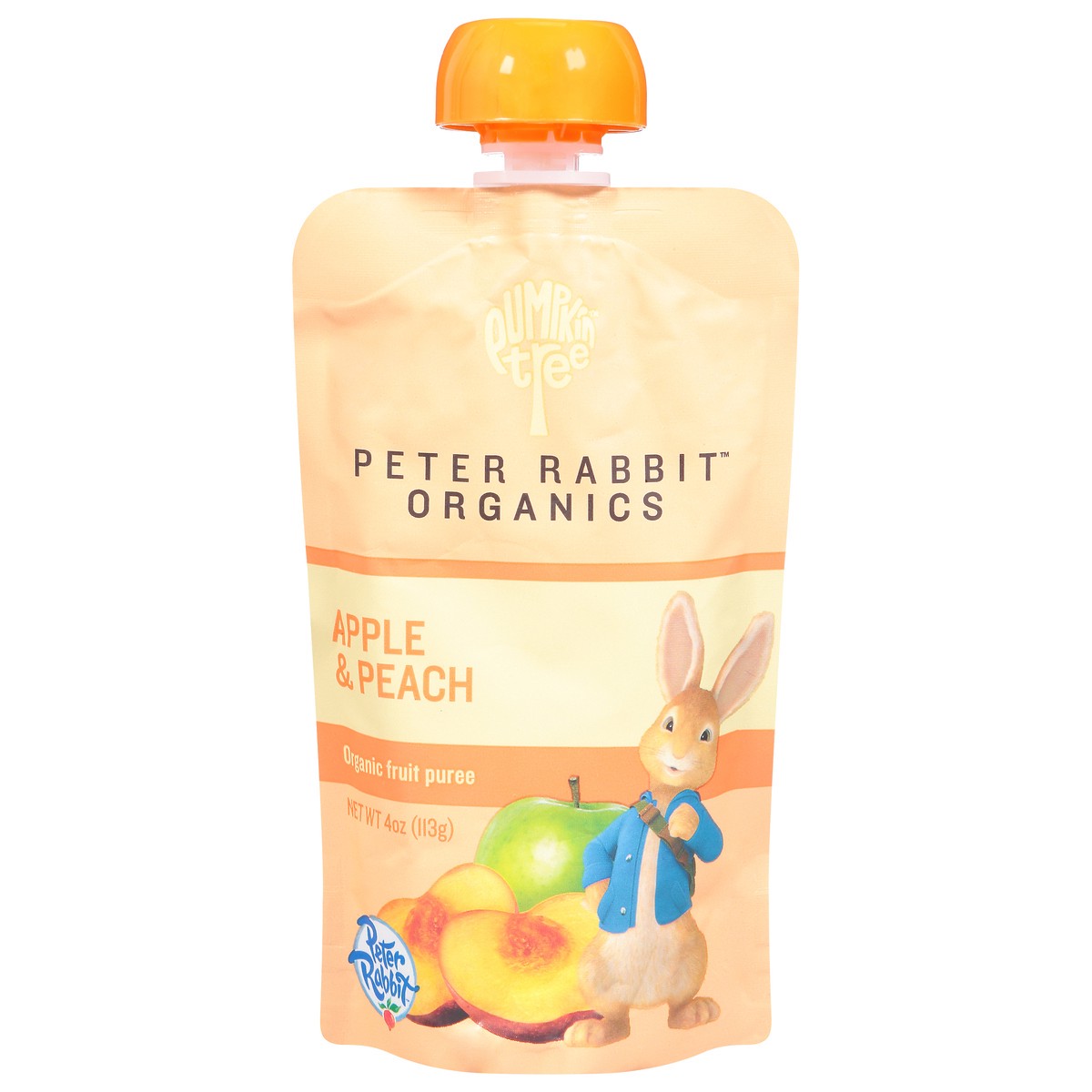 slide 1 of 14, Peter Rabbit Organics Organic Apple Peach Fruit Puree 4 oz, 4 oz