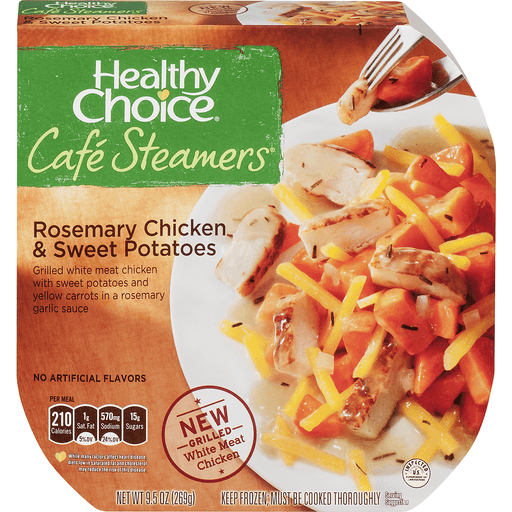 slide 2 of 18, Healthy Choice Cafe Steamers Rosemary Chicken & Sweet Potatoes, 9.5 oz