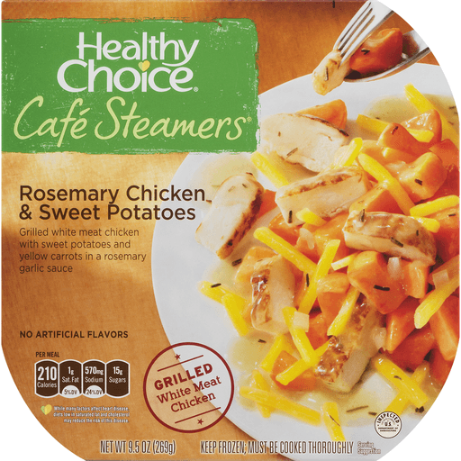 slide 7 of 18, Healthy Choice Cafe Steamers Rosemary Chicken & Sweet Potatoes, 9.5 oz