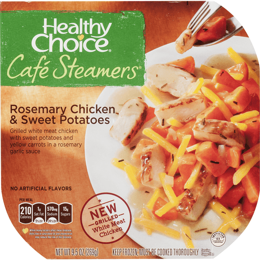 slide 8 of 18, Healthy Choice Cafe Steamers Rosemary Chicken & Sweet Potatoes, 9.5 oz