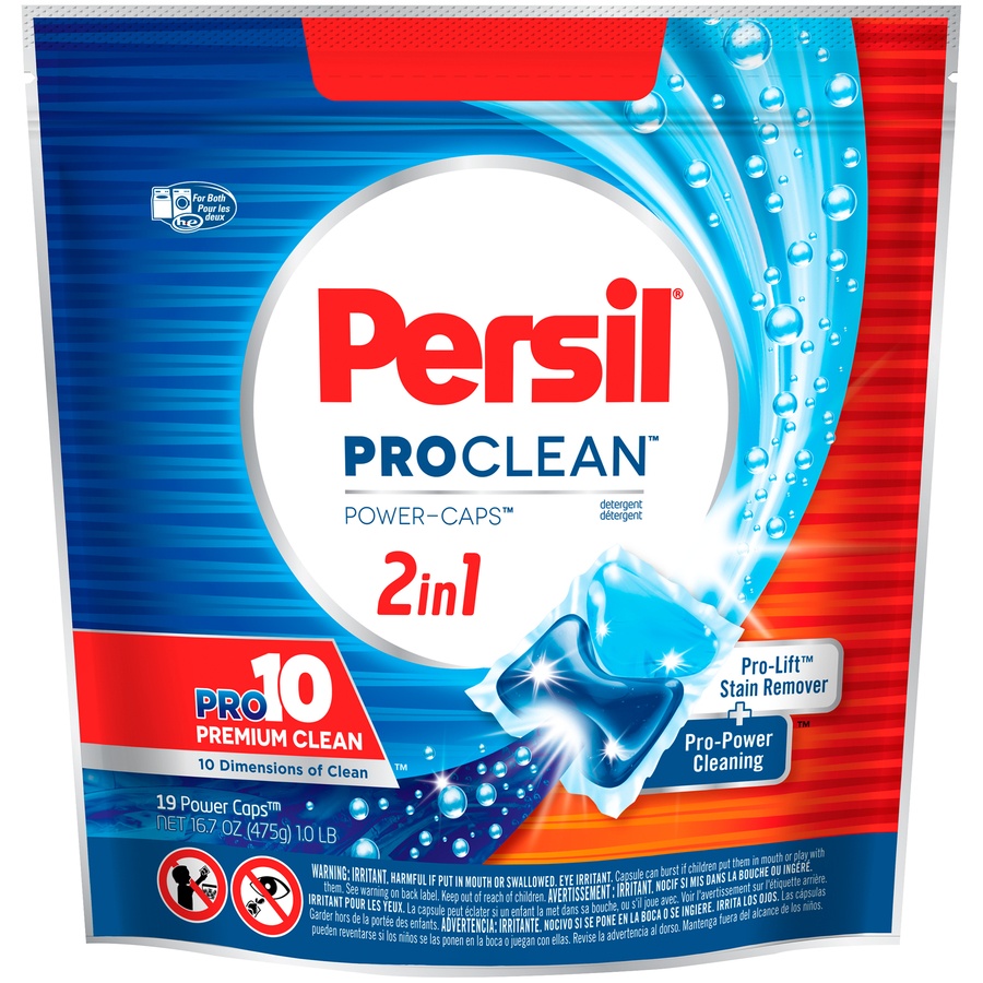 slide 1 of 1, Persil 2-in-1 Laundry Detergent Power Caps, 19 ct