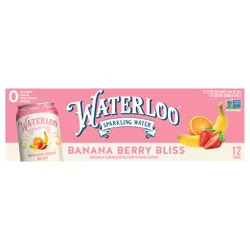 Waterloo Banana Berry Bliss Sparkling Water - 12pk / 12 Fl Oz Cans