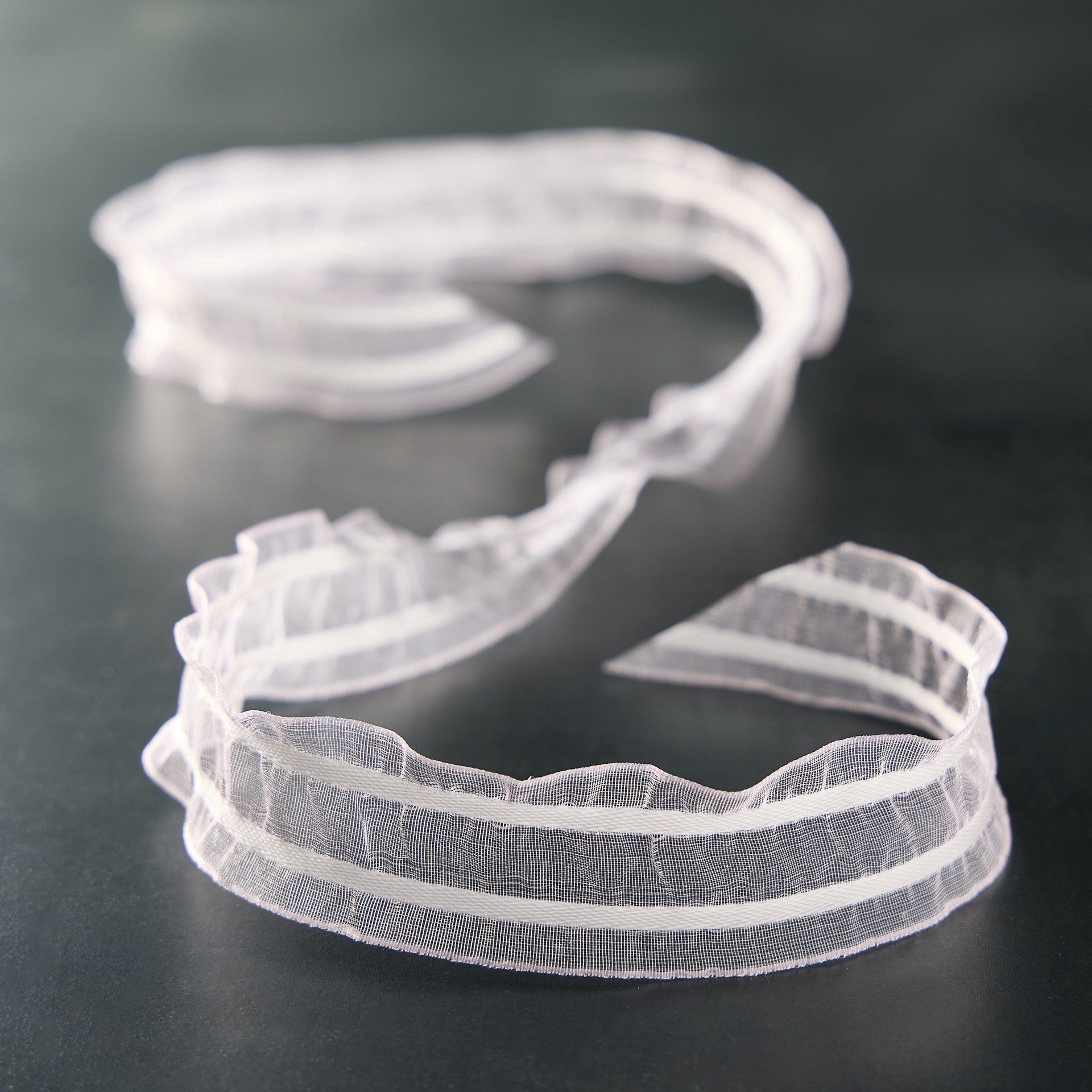 slide 2 of 2, 1" X 3yd. Blush Stripe Organza Ribbon By Celebrate It Classic, 1 in x 3 yd