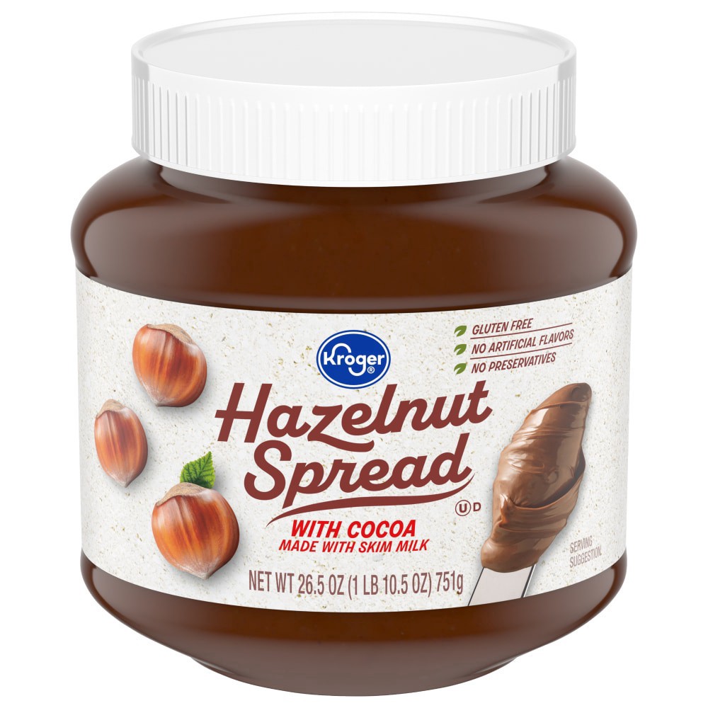 slide 3 of 3, Kroger Hazelnut Spread With Cocoa, 26.5 oz