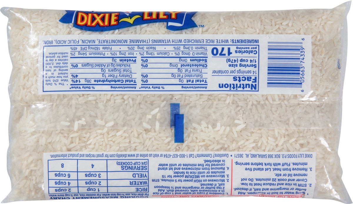 slide 7 of 9, Dixie Lily Enriched Extra Fancy Long Grain Rice 24 oz, 24 oz