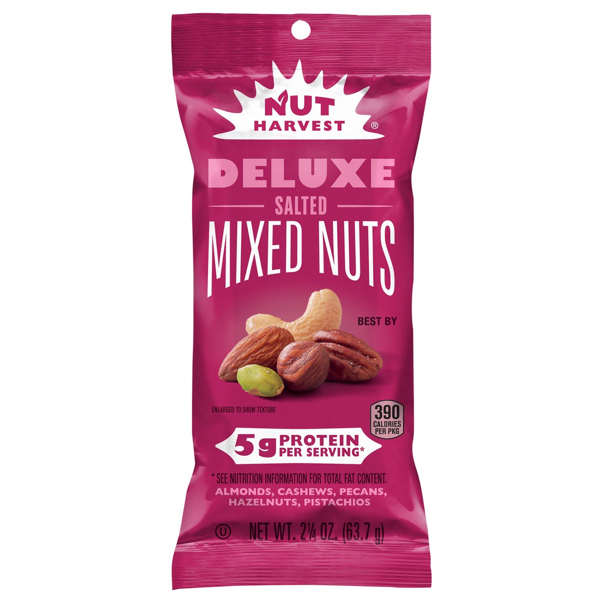 slide 1 of 4, Nut Harvest Mixed Nuts, Salted, Deluxe - 2.25 oz, 2.25 oz