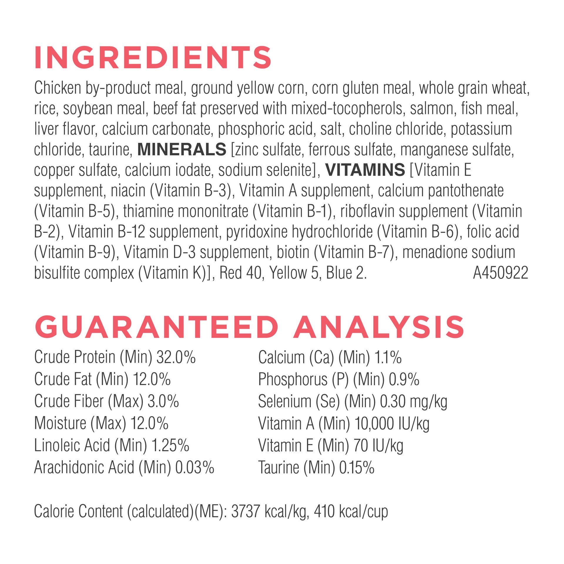 slide 8 of 8, Cat Chow Purina Cat Chow Complete High Protein Dry Cat Food With Real Salmon - 3.15 lb. Bag, 50.4 oz