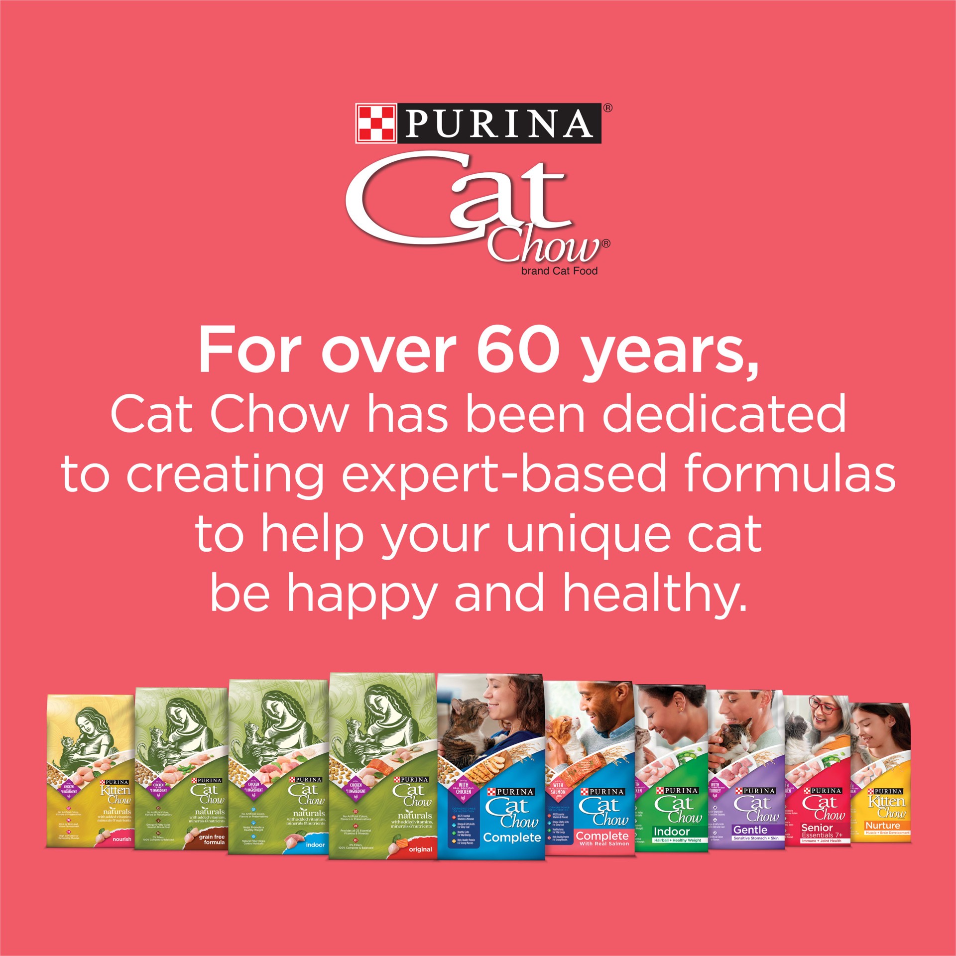slide 7 of 8, Cat Chow Purina Cat Chow Complete High Protein Dry Cat Food With Real Salmon - 3.15 lb. Bag, 50.4 oz