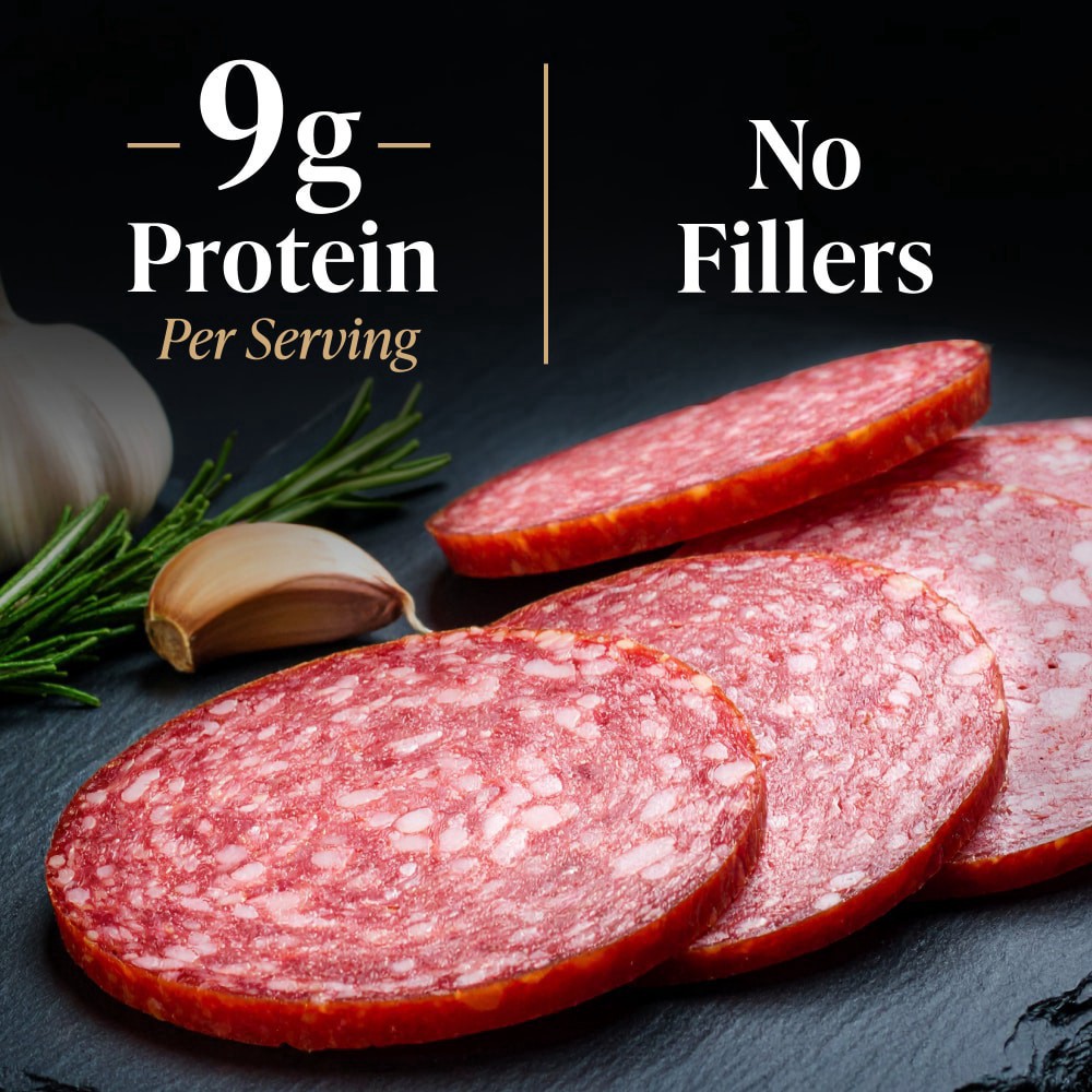 slide 2 of 3, Private Selection Garlic Beef Summer Sausage, 14 oz