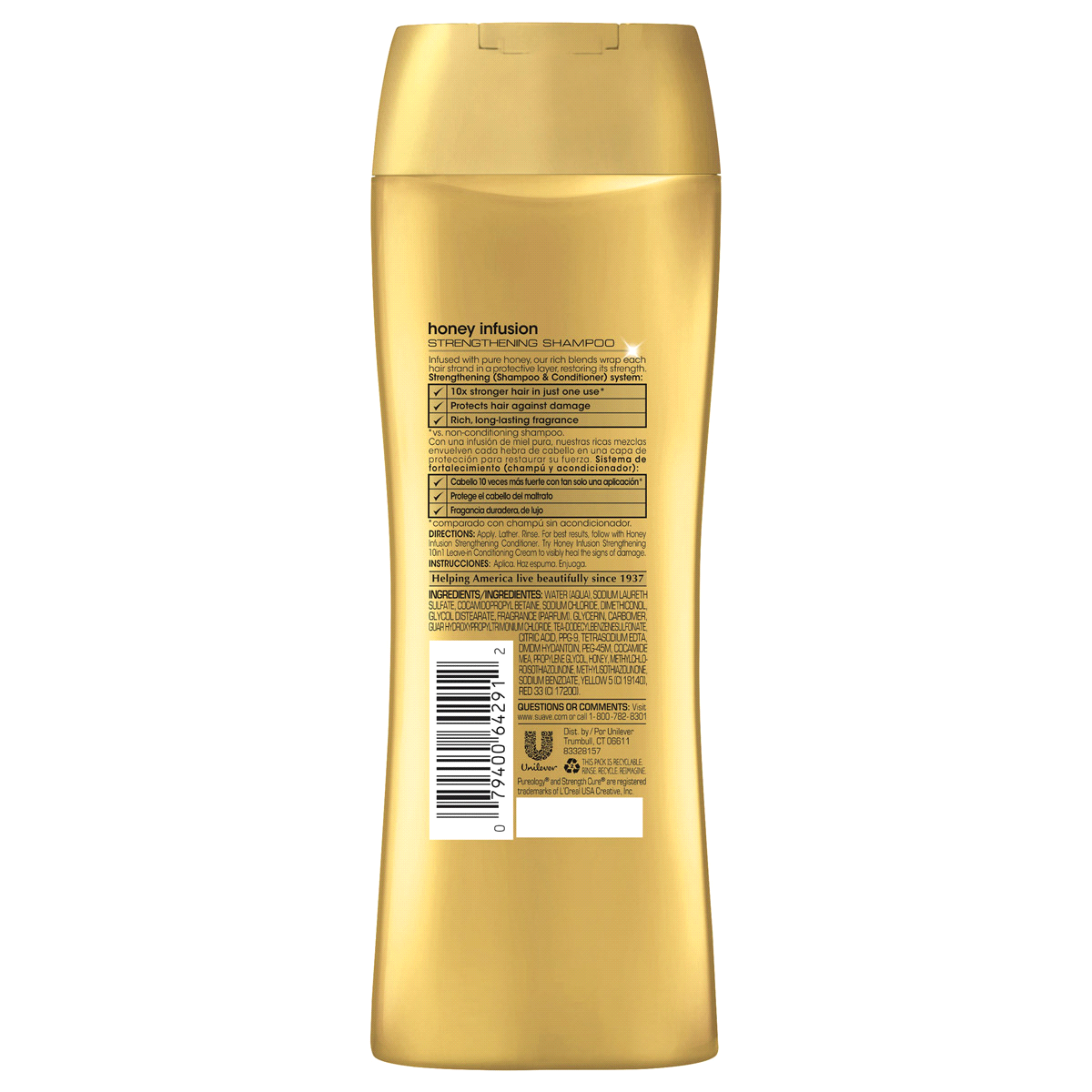 slide 3 of 3, Suave Professionals Honey Infusion Strengthening Shampoo, 12.6 fl oz