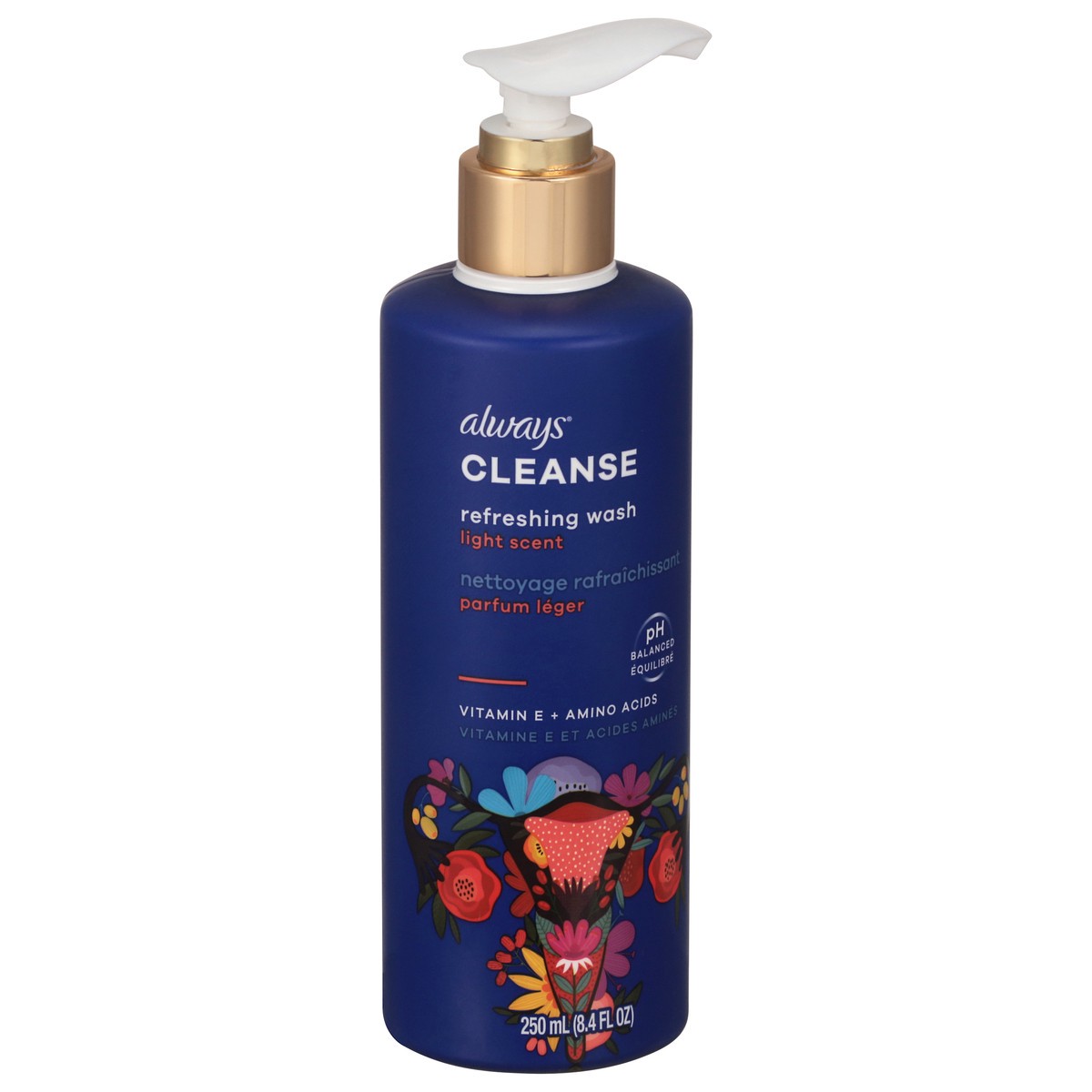 slide 2 of 9, Always Cleanse Light Scent Refreshing Wash 8.4 fl oz, 8.4 fl oz