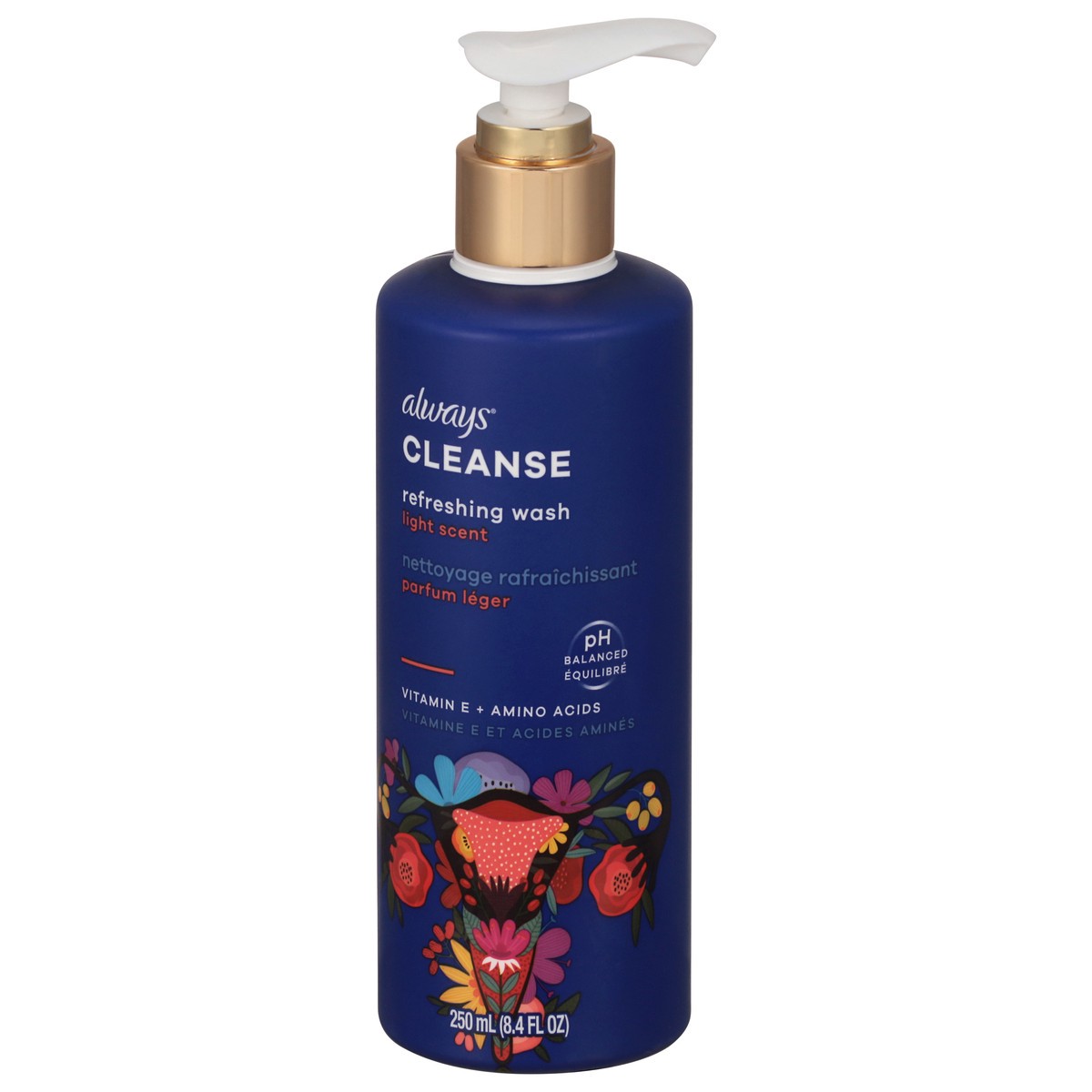 slide 3 of 9, Always Cleanse Light Scent Refreshing Wash 8.4 fl oz, 8.4 fl oz