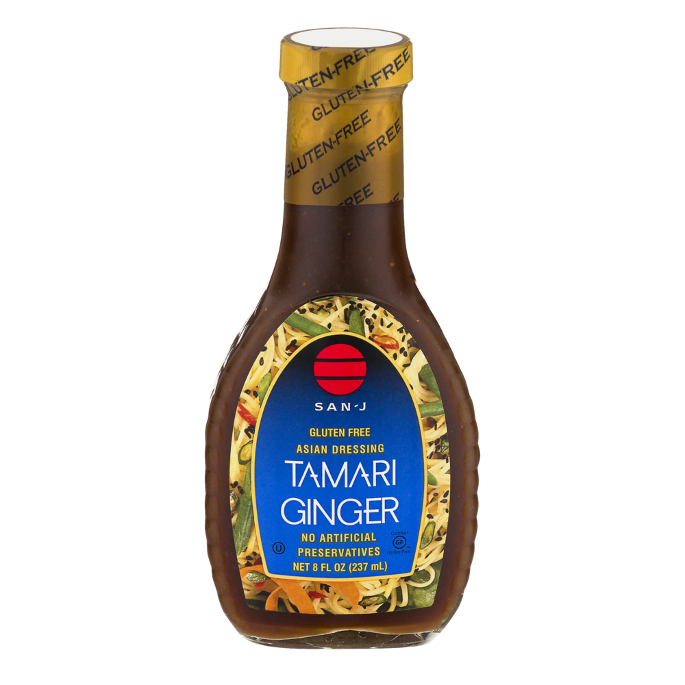 slide 1 of 2, San-J Dressing, Asian, Tamari Ginger, 8 fl oz