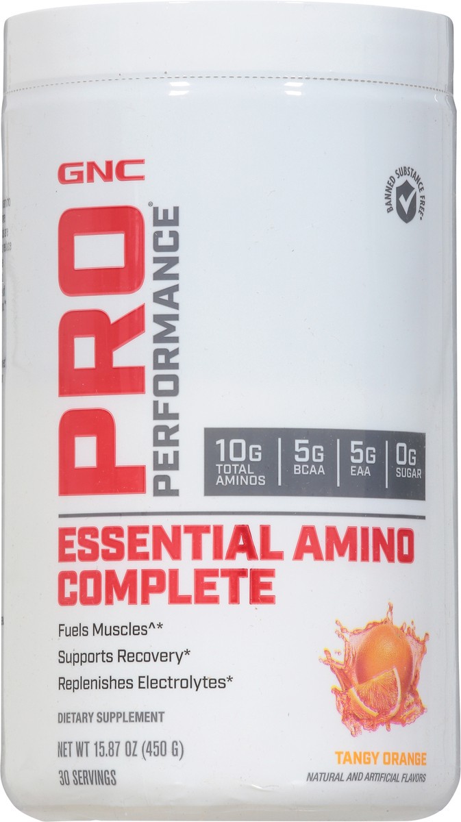 slide 11 of 13, GNC Pro Performance Tangy Orange Essential Amino Complete 15.87 oz, 15.87 oz