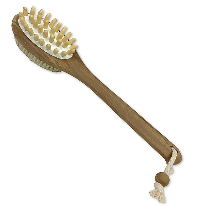 slide 1 of 1, Haven Teak Dual Sided Back Brush, 1 ct