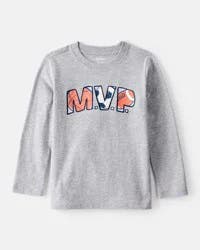 Carter's Toddler Boy MVP Long-Sleeve Graphic Tee - Grey Heather 3T