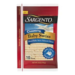 Sargento Creamery Sliced Baby Swiss Natural Cheese