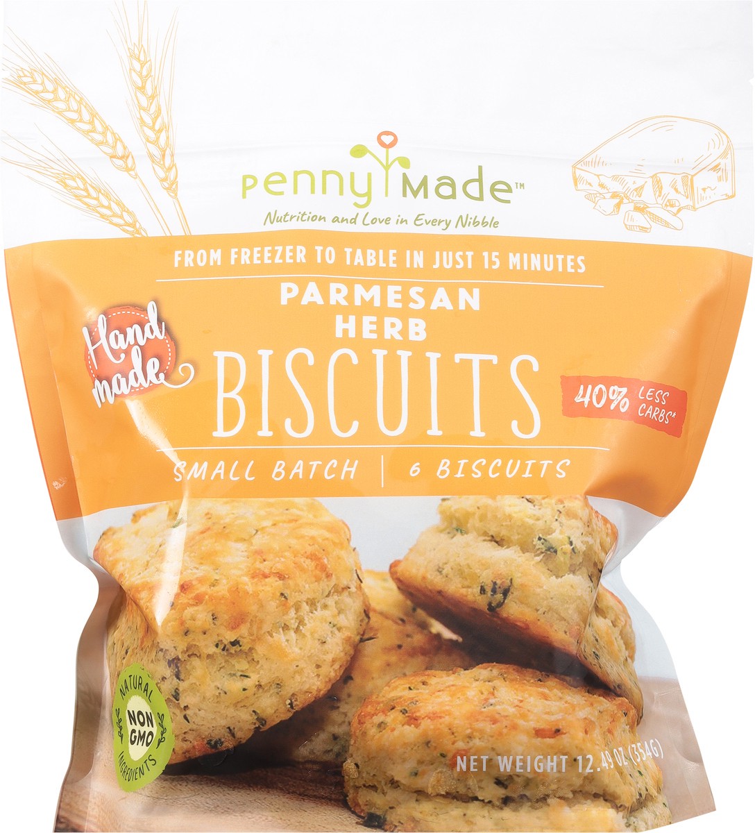 slide 3 of 9, PennyMade Parmesan Herb Biscuits 6 ea, 6 ct