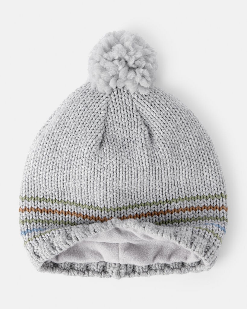 slide 2 of 2, Carter's Toddler Boy Winter Hat - Grey Grey 2T4T, 1 ct
