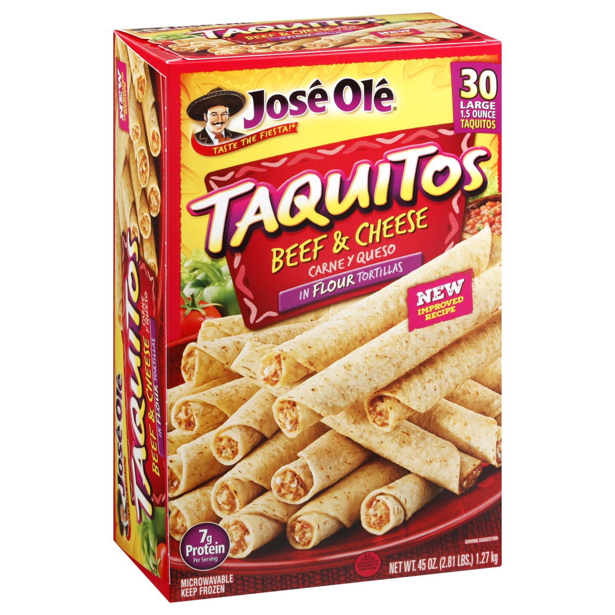 slide 2 of 9, José Olé Large Beef & Cheese Taquitos 30 ea, 30 ct