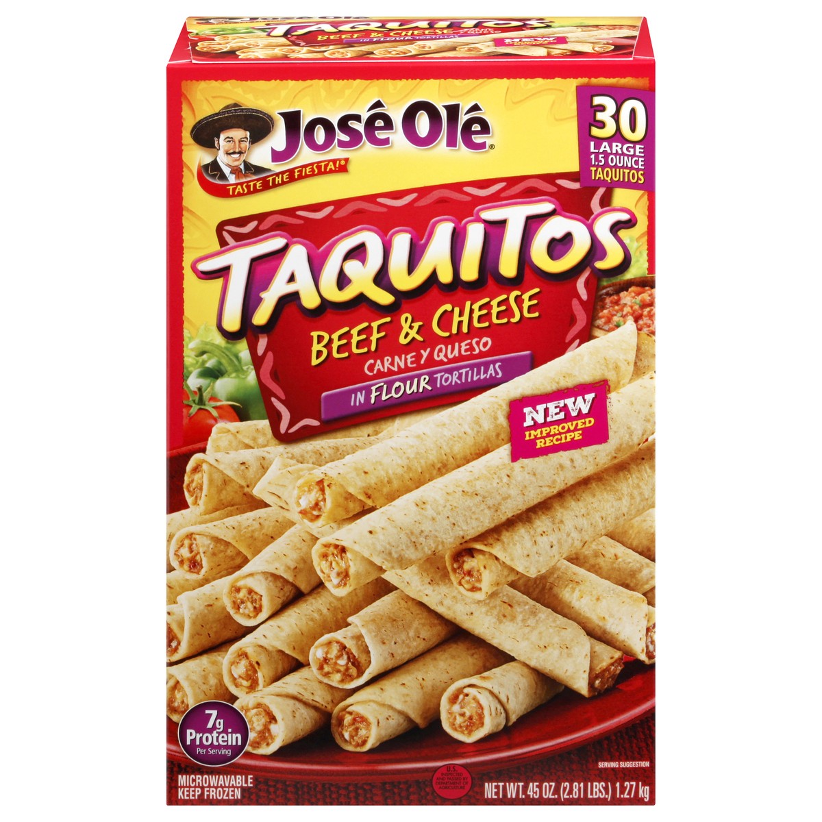 slide 1 of 9, José Olé Large Beef & Cheese Taquitos 30 ea, 30 ct