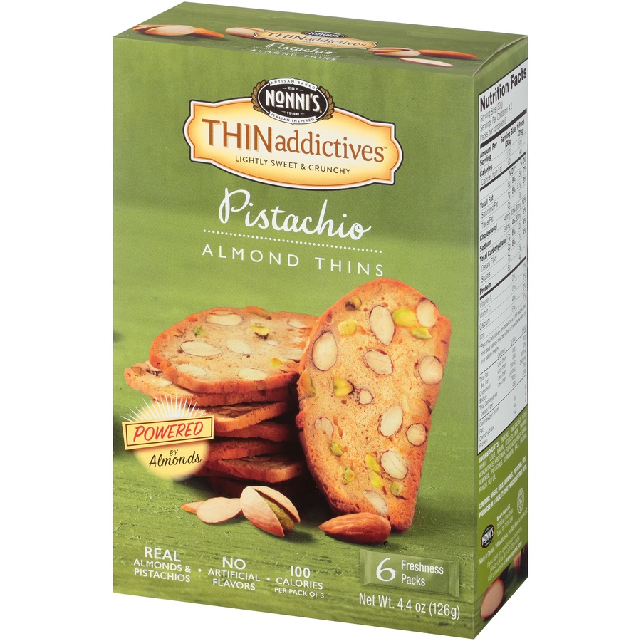 nonni's thinaddictives pistachio almond thins