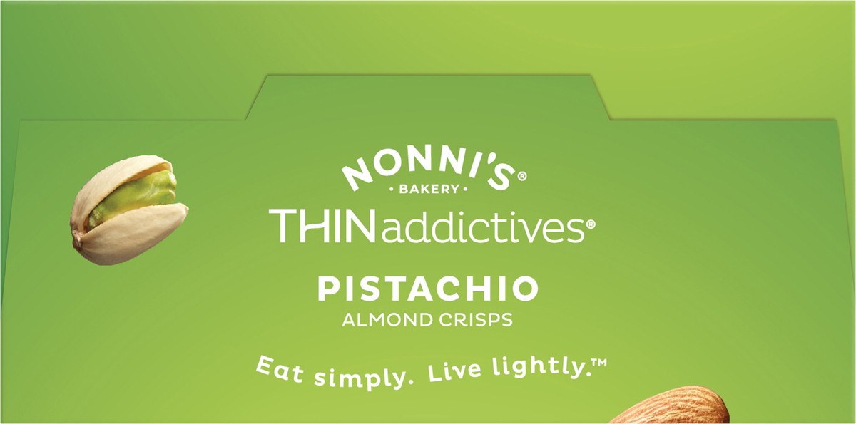 slide 7 of 8, Nonni's THINaddictives Pistachio Almond Cookie Crisps, 6-count carton 4.4 oz., 6 ct