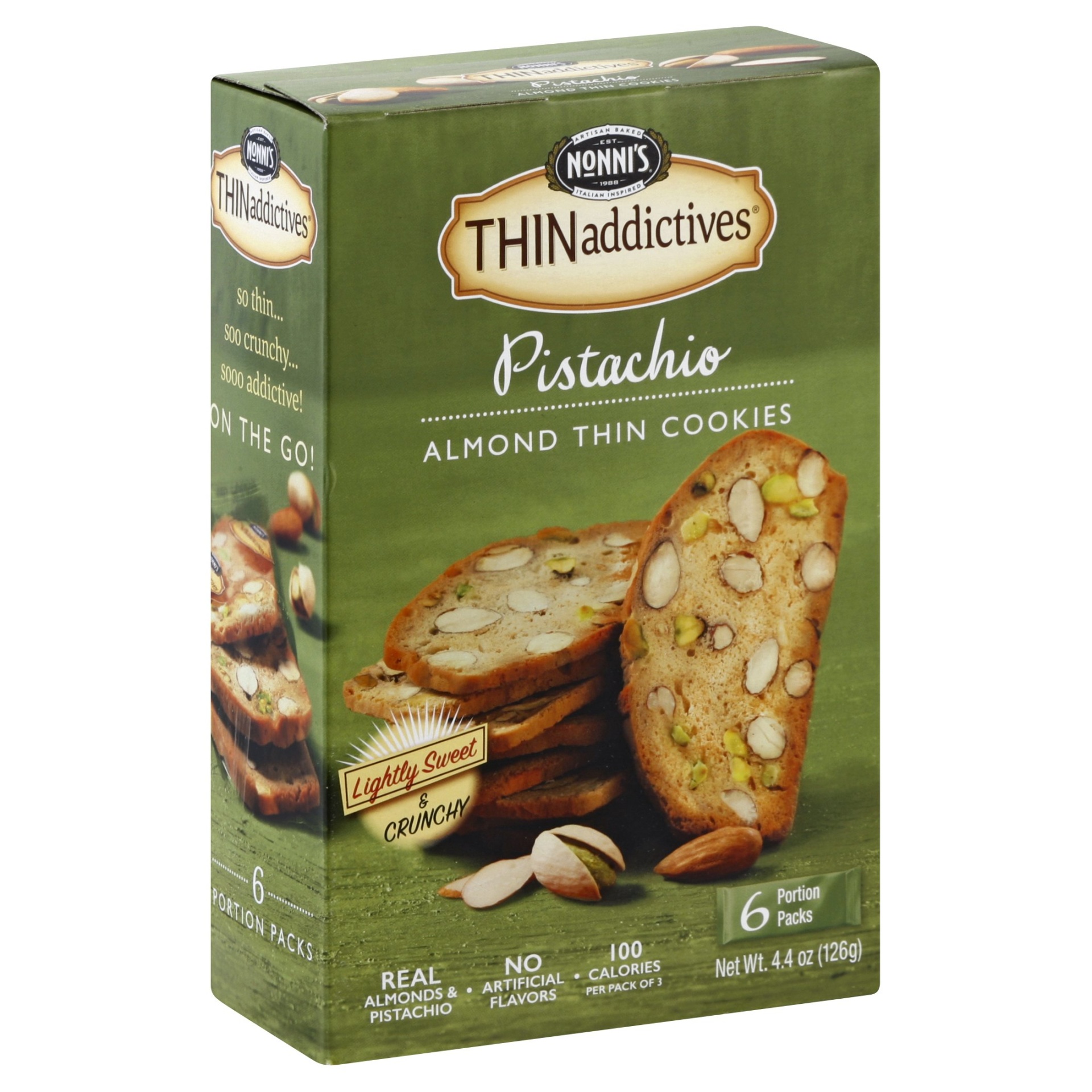 nonni's thinaddictives pistachio almond thins