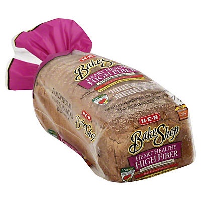 slide 1 of 1, H-E-B Bake Shop High Fiber Bread, 20 oz