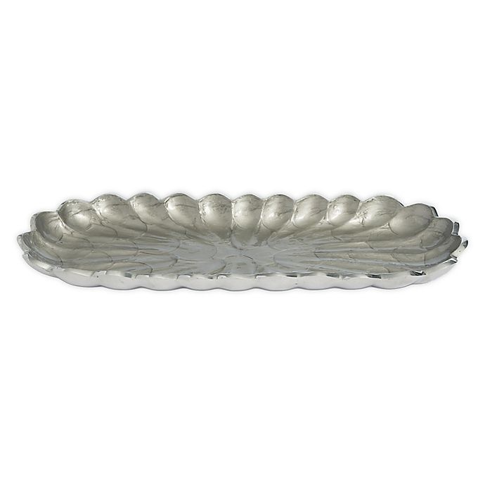 slide 1 of 2, Julia Knight Peony Rectangular Tray - Platinum, 14 in