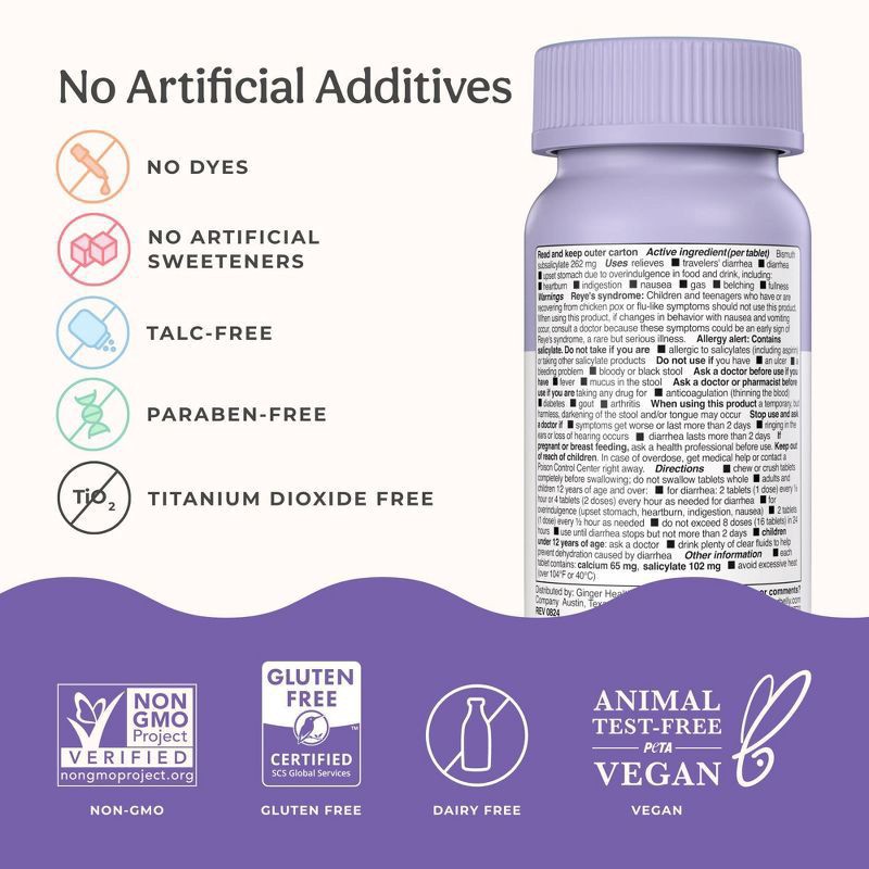 slide 3 of 9, Wonderbelly Multi Digestive Symptom Tablets - Mixed Berry - 48ct, 48 ct