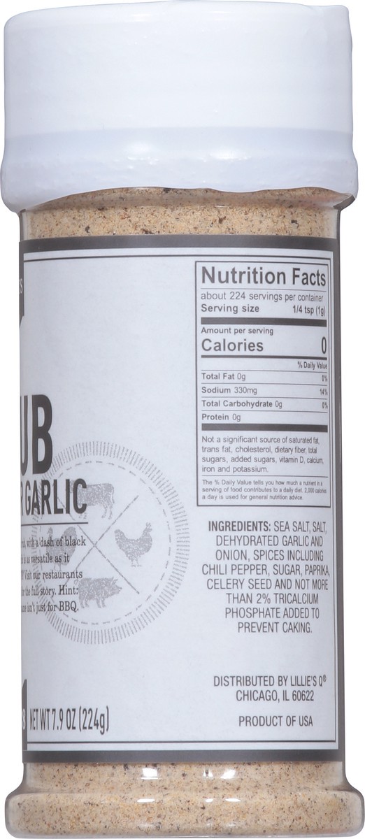 slide 11 of 15, Lillie's Q No. 78 Q-Rub All Purpose Salt Pepper Garlic Seasoning 7.9 oz, 7.9 oz