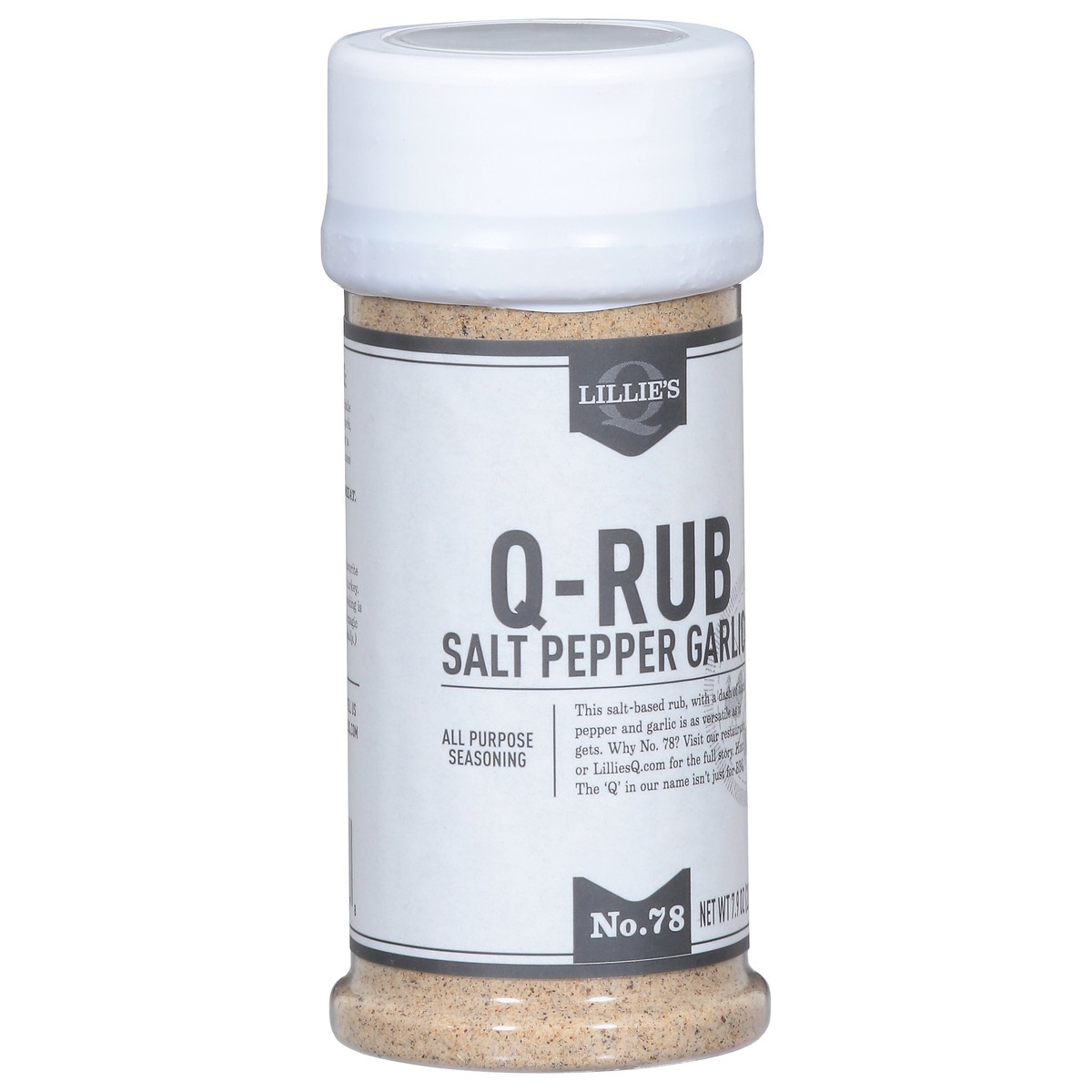 slide 7 of 15, Lillie's Q No. 78 Q-Rub All Purpose Salt Pepper Garlic Seasoning 7.9 oz, 7.9 oz