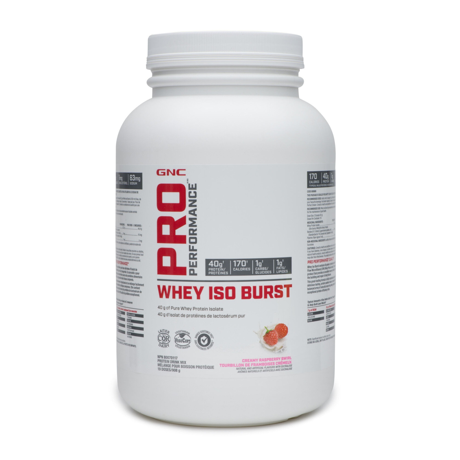 slide 1 of 1, GNC Pro Performance Whey Iso Burst - Creamy Raspberry Swirl, 1 ct