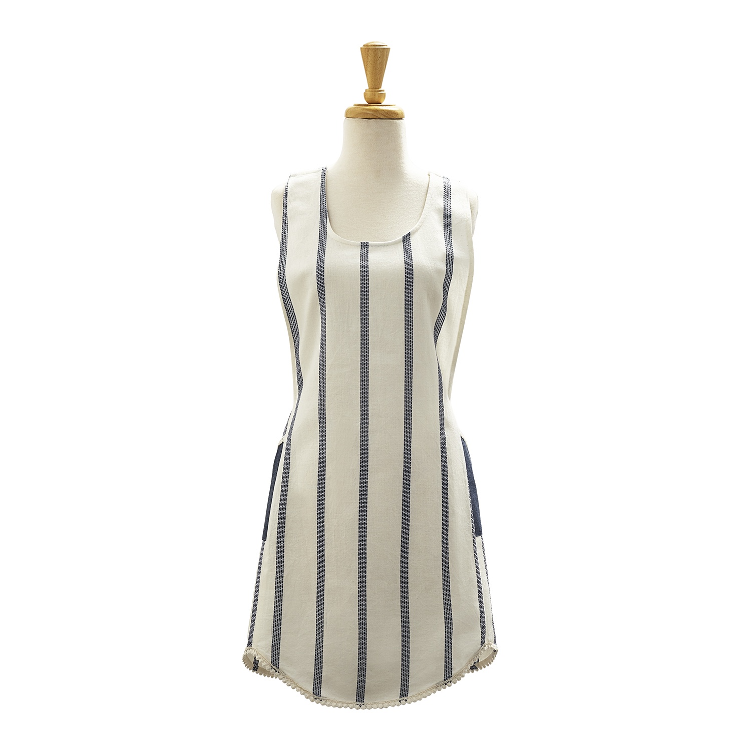 slide 1 of 1, Sur La Table Blue & White Stripe Apron, 1 ct