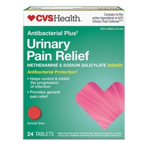 slide 1 of 1, CVS Health Antibacterial Plus Urinary Pain Relief Tablets, 24 ct