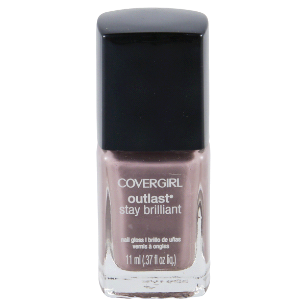 slide 1 of 1, Covergirl Outlast Stay Brilliant Nail Gloss, Smokey Taupe,, 0.37 oz