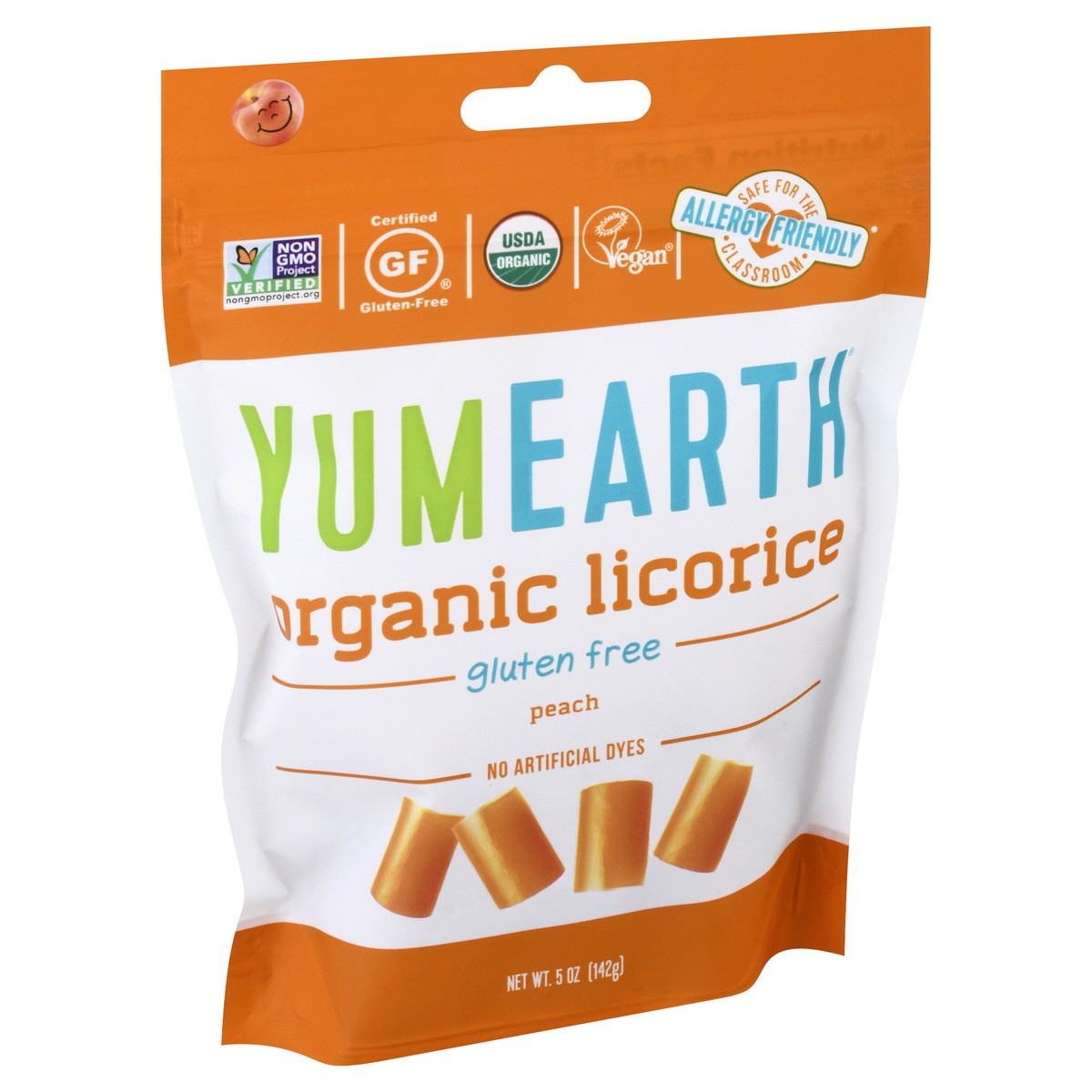 slide 4 of 9, YumEarth Organic Peach Licorice 5 oz, 5 oz