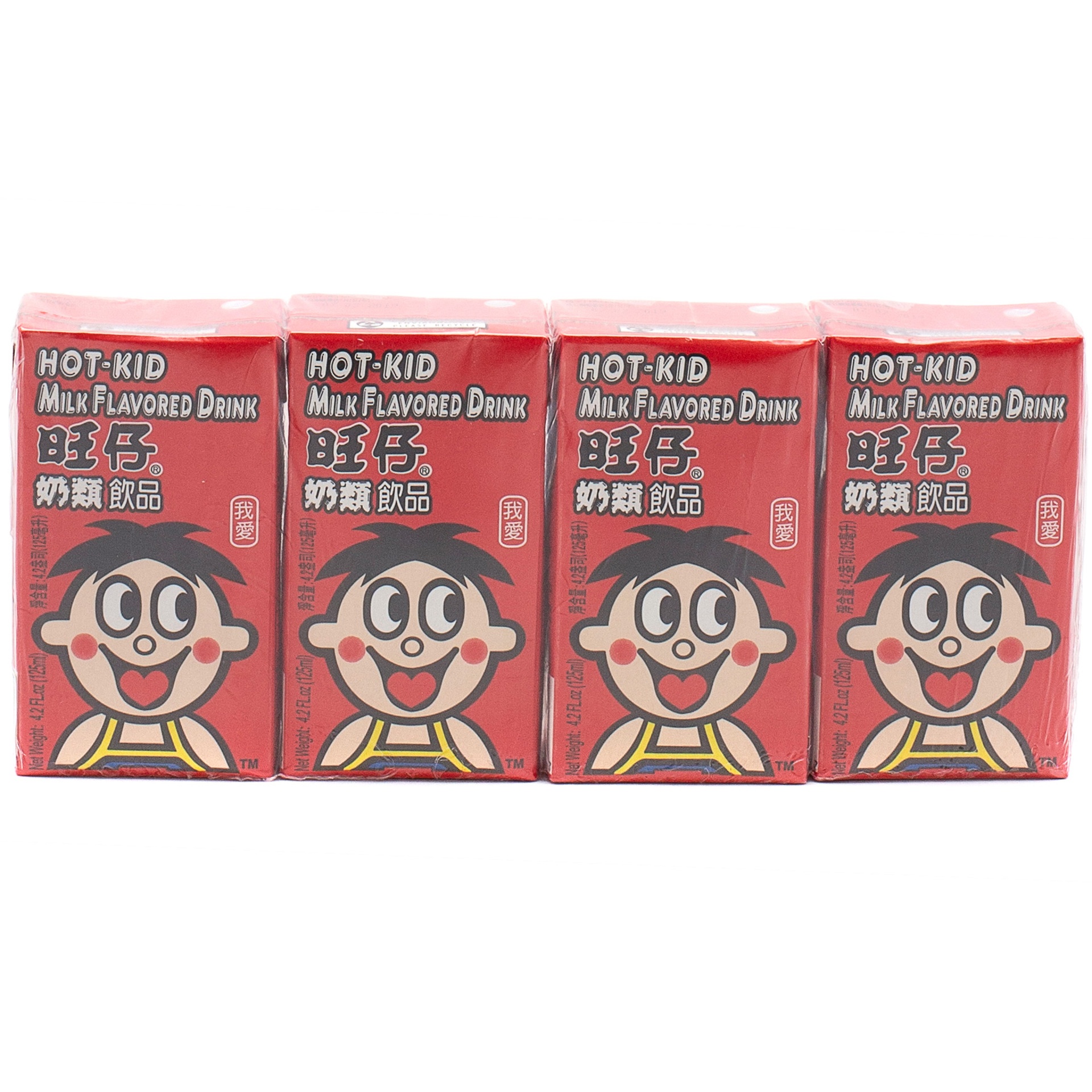 slide 1 of 1, Want Want Hot-kid Milk Flavored Drink-4 Pack, 2000 ml