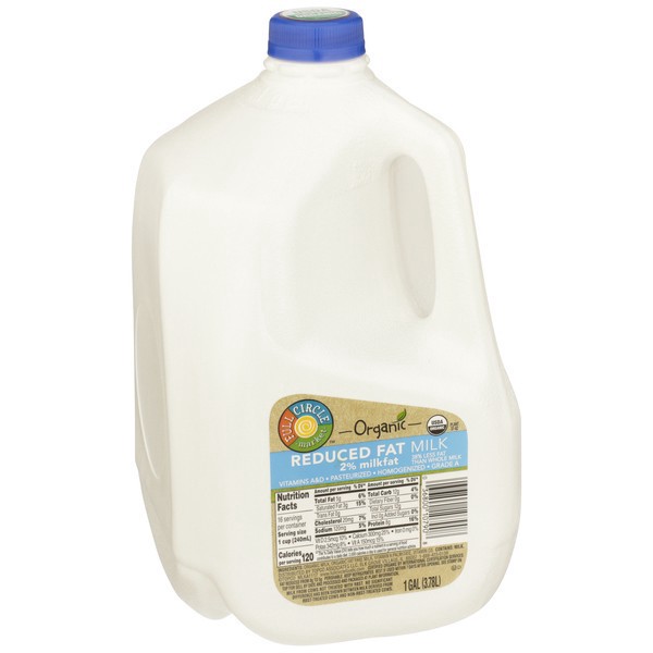 slide 1 of 6, Full Circle Market Organic Reduced Fat 2% Milk, 1 gal