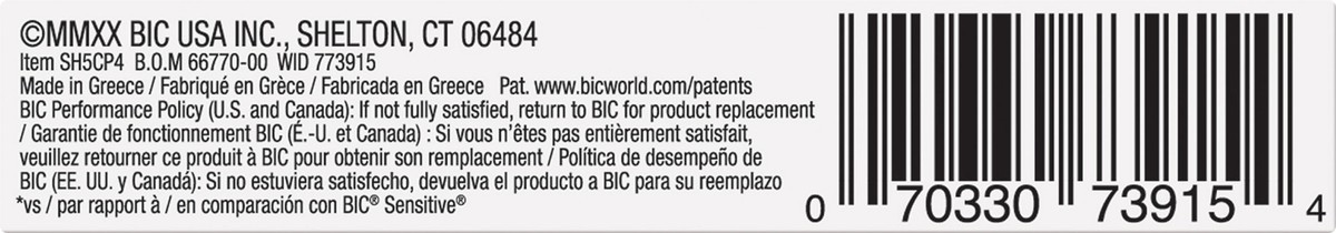slide 2 of 4, BIC Hybrid Flex 5 Blades Flexible Blades & Cartridges 4 ea, 4 ct