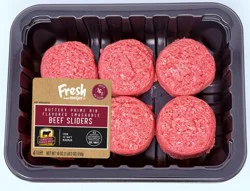 FRESH FROM MEIJER Ffm Certified Angus Beef Buttery Prime Rib Flavored Smash Sliders, 6 Ct