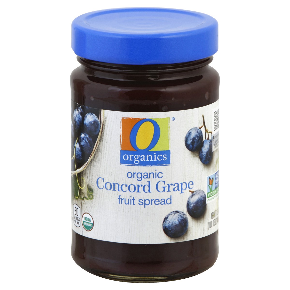 slide 2 of 3, O Orgnc Fruit Spread Concord Grape, 16.5 oz