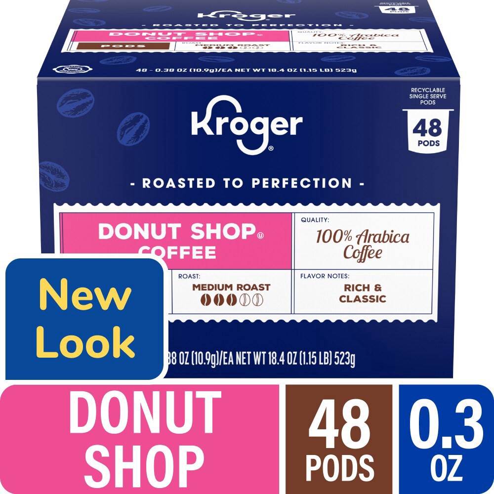 slide 1 of 5, Kroger® Donut Shop Medium Roast Coffee Pods, 48 ct