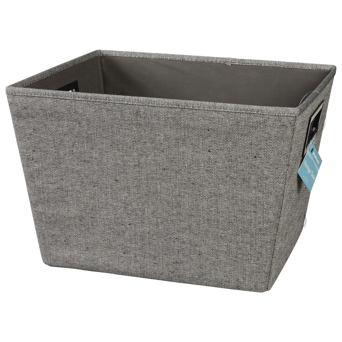 slide 2 of 9, Whitmor Storage Tote, Black Herringbone, 1 ct